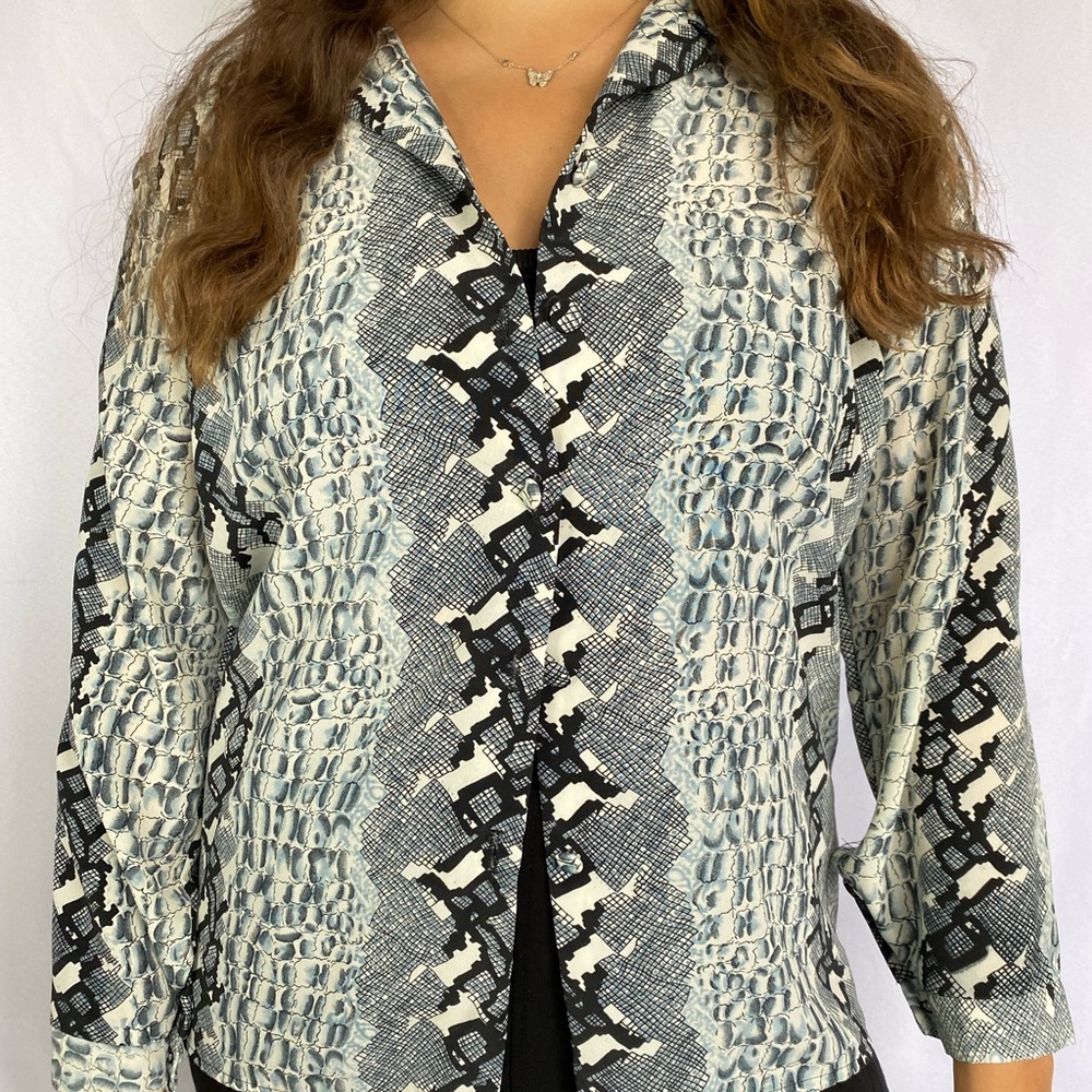 snakeprint button down